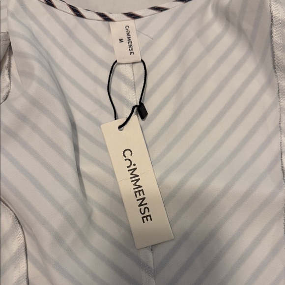 NWT Commense Striped Round-Neck Shirt in Medium. - Picture 3 of 15